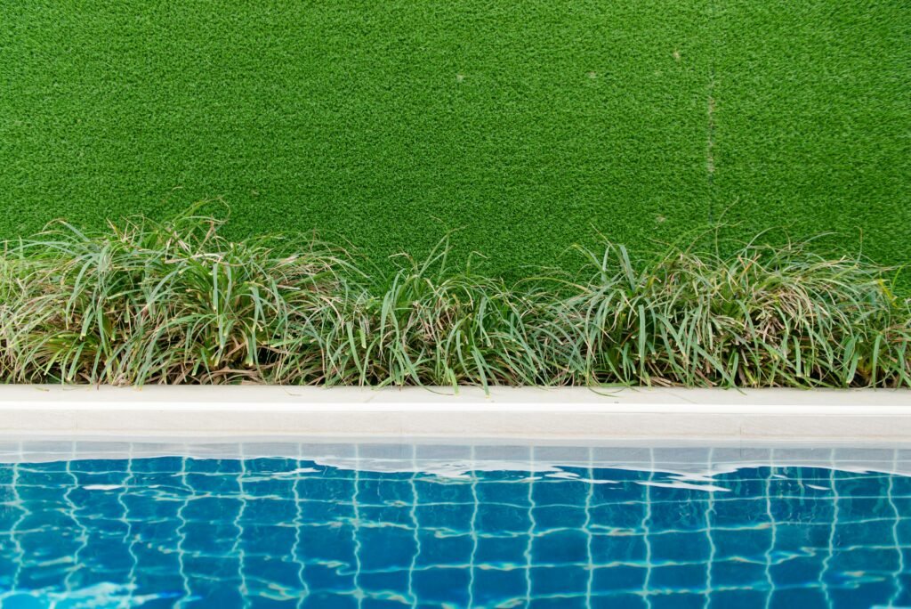 Artificial turf in a backyard in Newcastle Artificial turf in a backyard in Newcastle